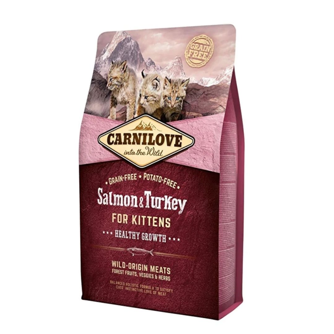 Carnilove Cat 2kg Salmon & Turkey For Kitten Healthy Growth Dry Cat Food