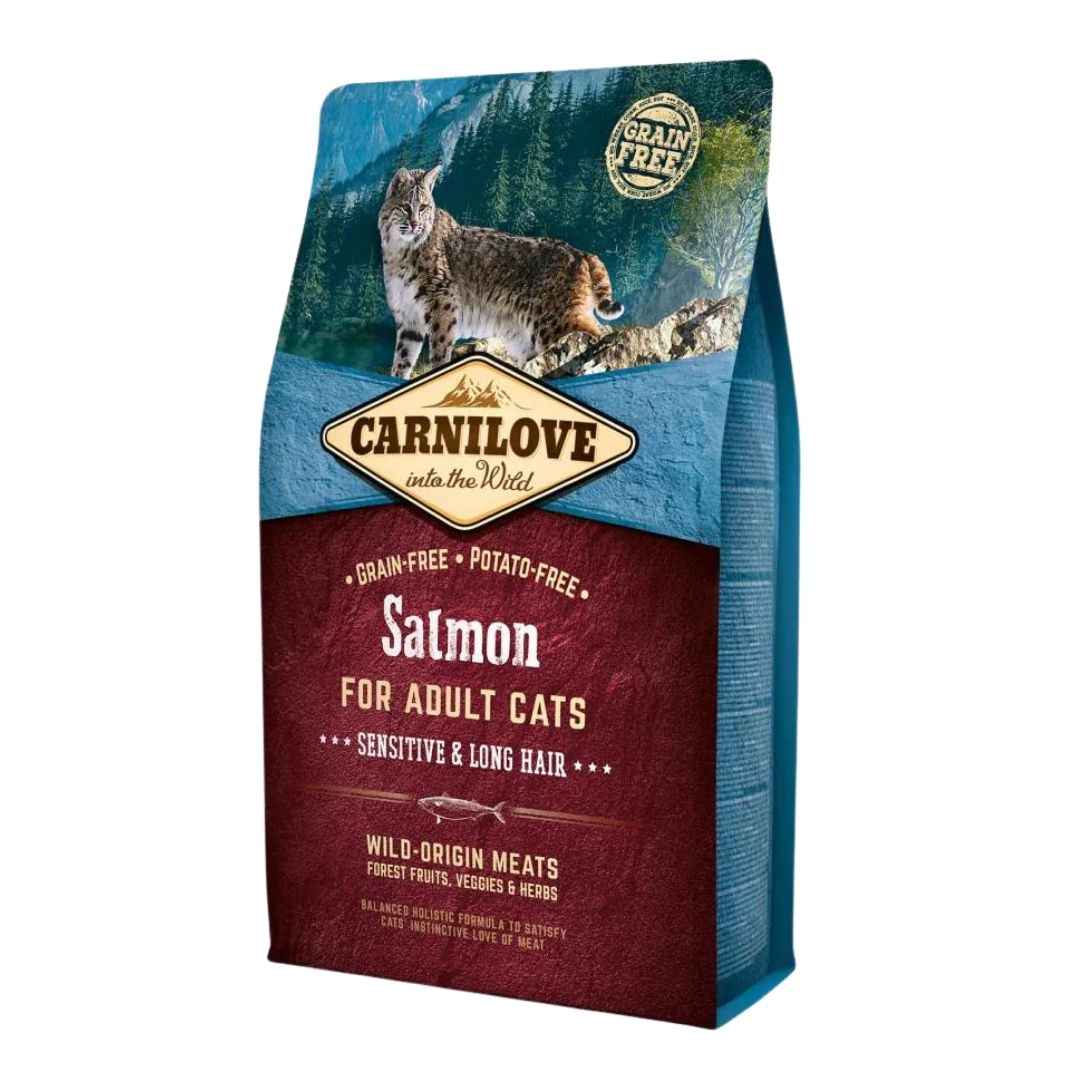 Carnilove Cat 2kg Salmon For Adult Cat Sensitive & Long Hair Dry Cat Food