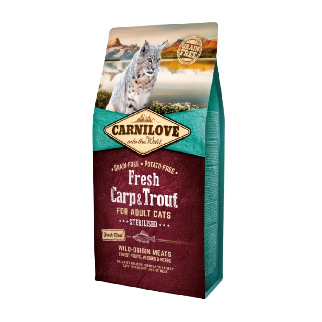 Carnilove Cat 6kg Fresh Carp & Trout Sterilised Dry Cat Food