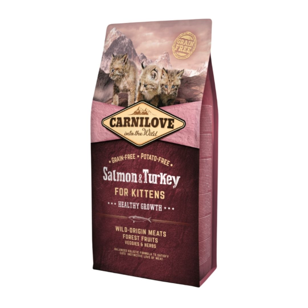 Carnilove Cat 6kg Salmon & Turkey For Kitten Healthy Growth Dry Cat Food