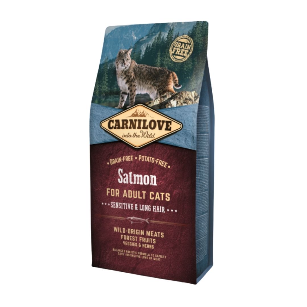 Carnilove Cat 6kg Salmon For Adult Cat Sensitive & Long Hair Dry Cat Food