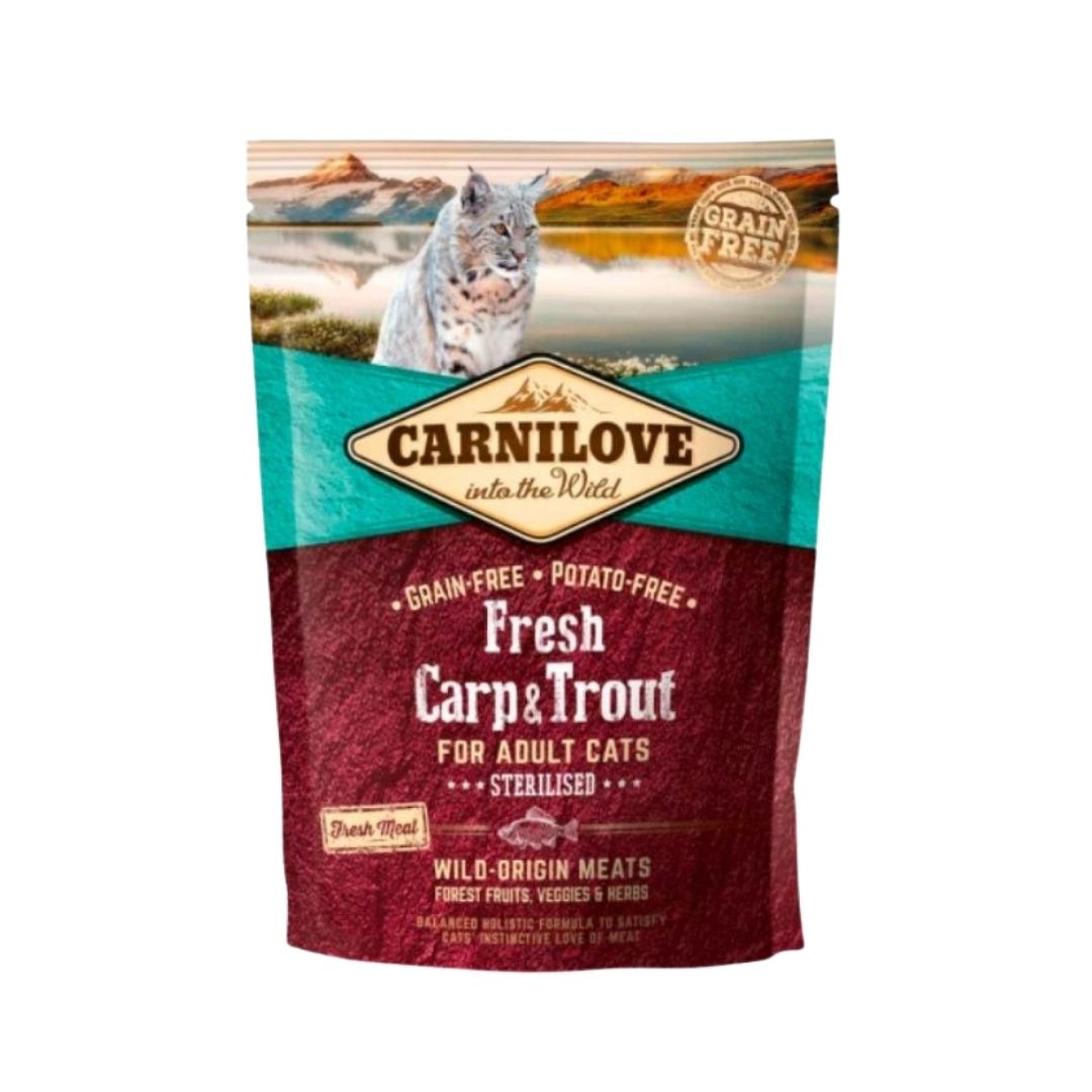 Carnilove Cat 400g Fresh Carp & Trout Sterilised Dry Cat Food