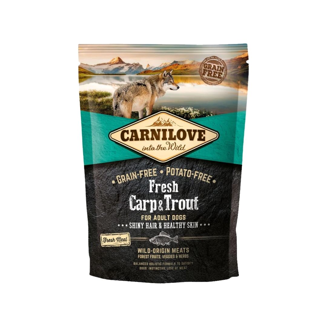 Carnilove Dog 1.5kg Fresh Carp & Trout Shiny Hair & Healthy Skin Dry Dog Food