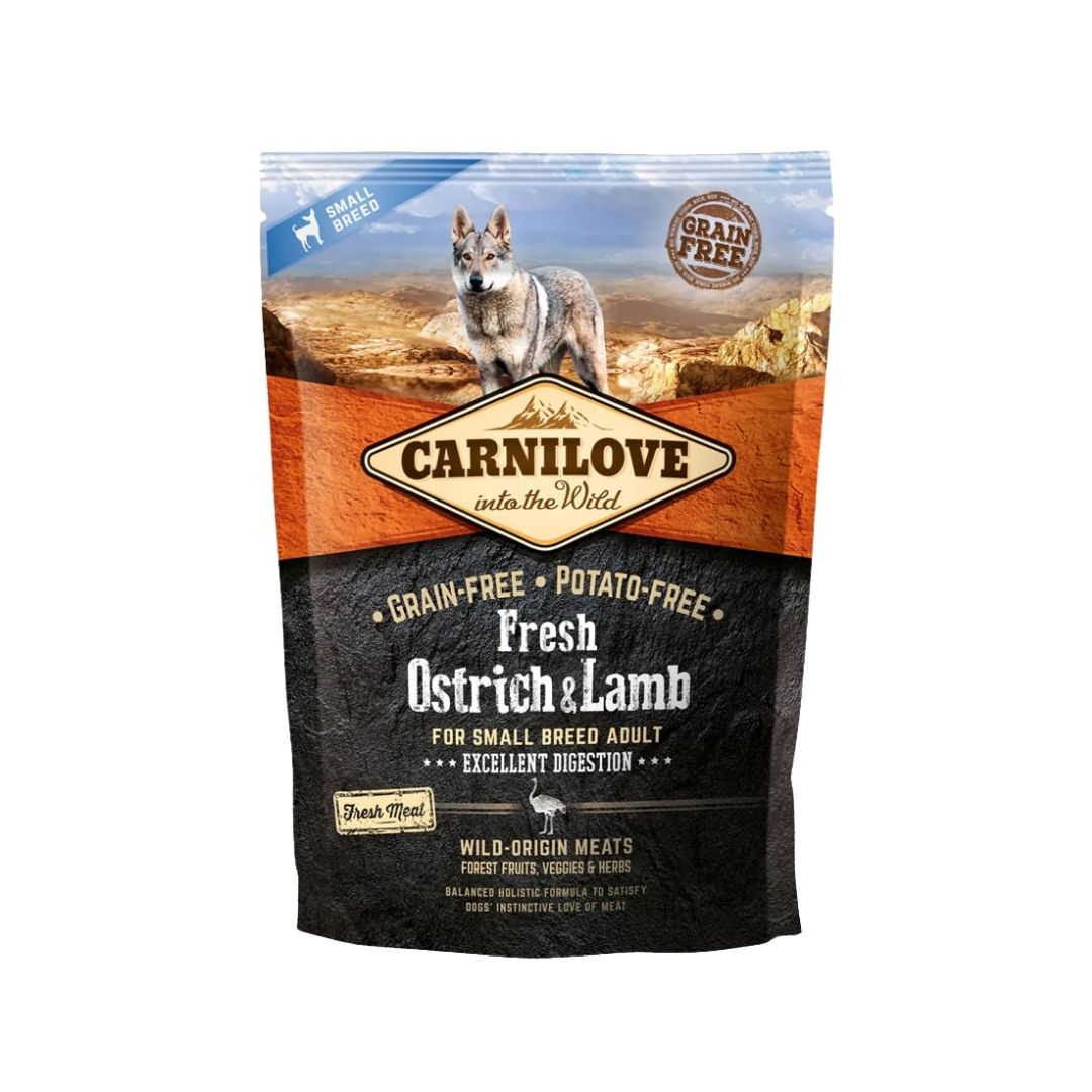 Carnilove Dog 1.5kg Small Breed Ostrich & Lamb Excellent Digestion Dry Dog Food