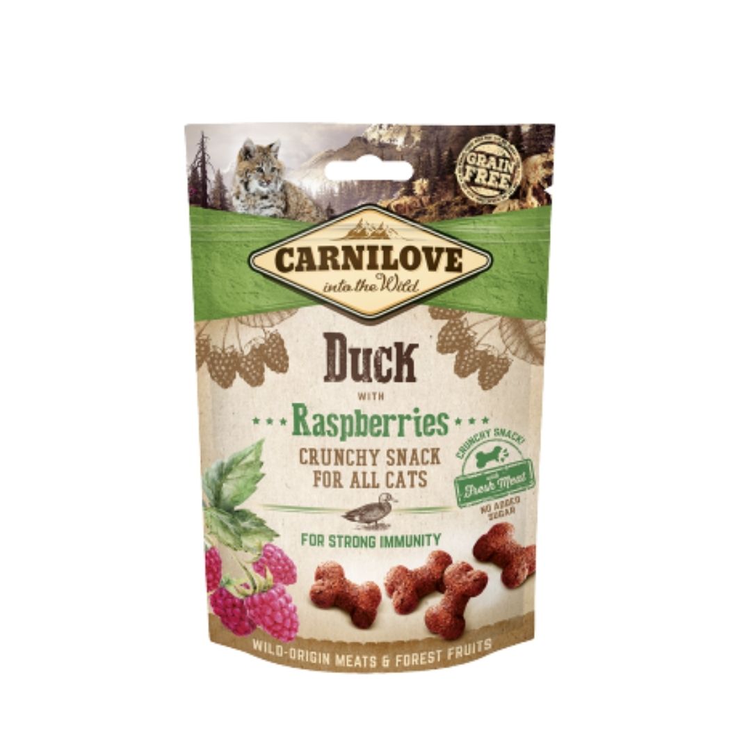 Carnilove Cat 50g Crunchy Duck With Raspberries With Fresh Meat Cat Snack