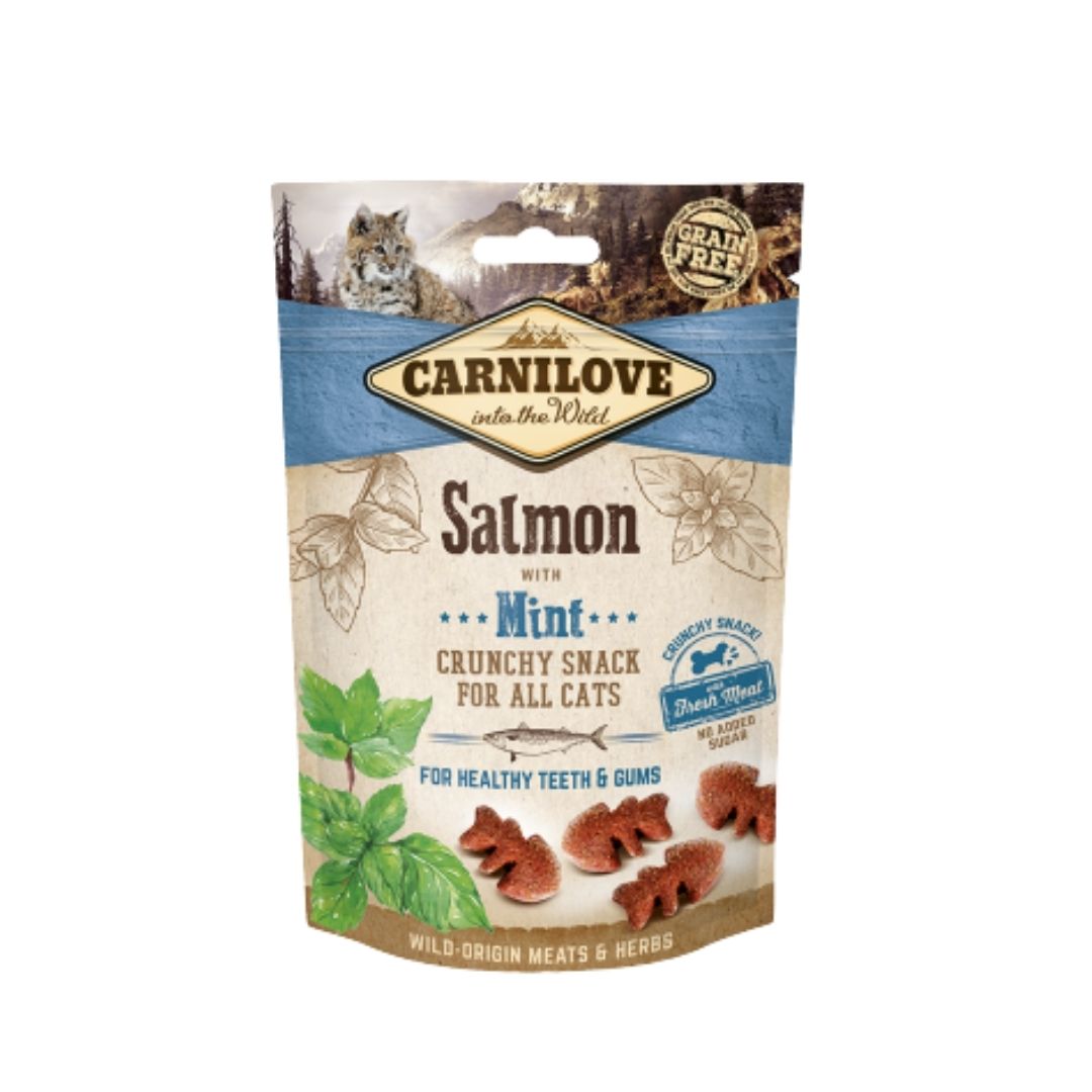 Carnilove Cat 50g Crunchy Salmon With Mint With Fresh Meat Cat Snack