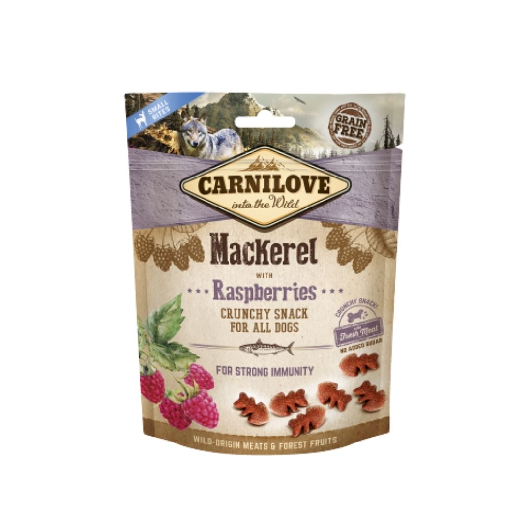 Carnilove Dog 200g Crunchy Mackerel With Raspberries With Fresh Meat Dog Snack