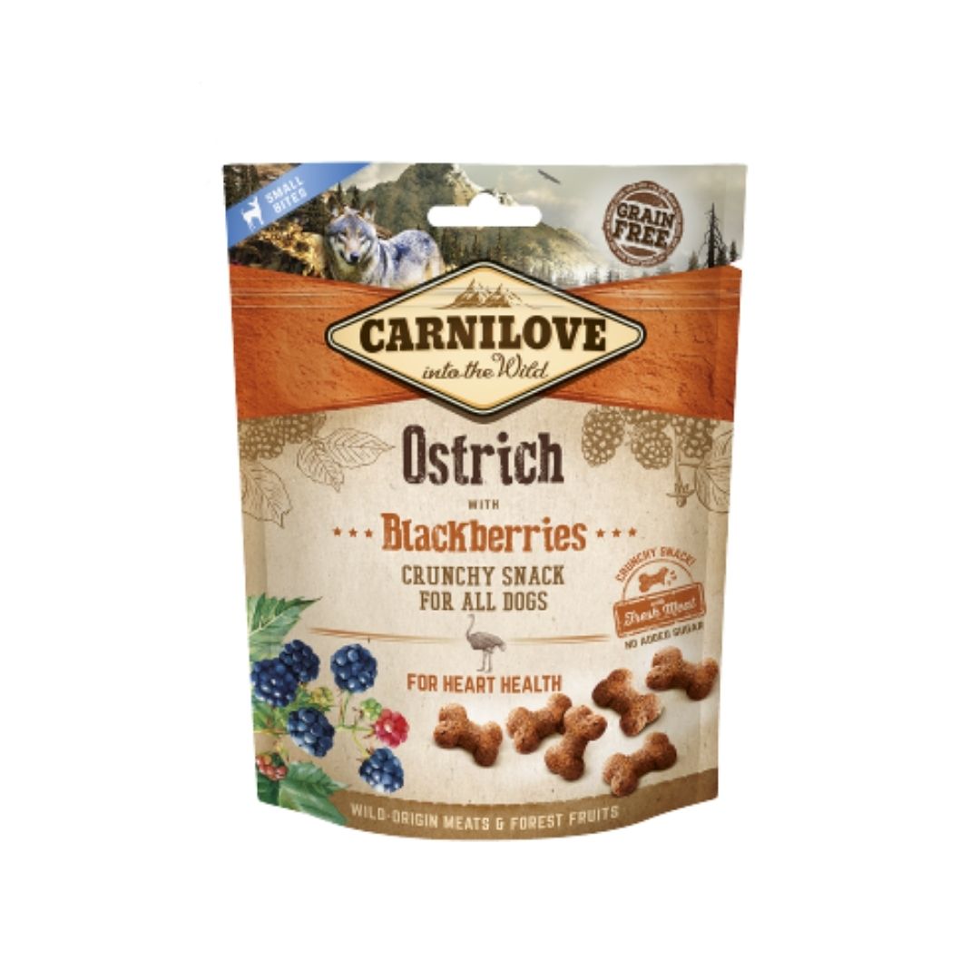 Carnilove Dog 200g Crunchy Ostrich With Blackberries With Fresh Meat Dog Snack