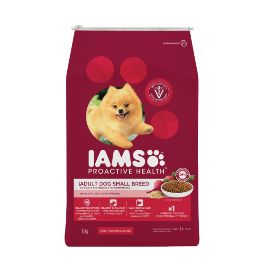 Iams Dog 8kg Adult Small Breed Chicken Dry Dog Food