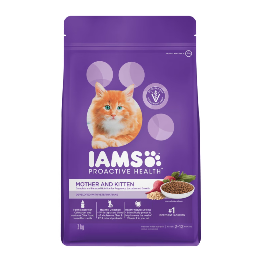 Iams Cat 3kg Mother & Kitten Chicken Dry Cat Food