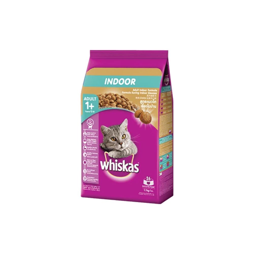 Whiskas 1.1kg Indoor Dry Cat Food