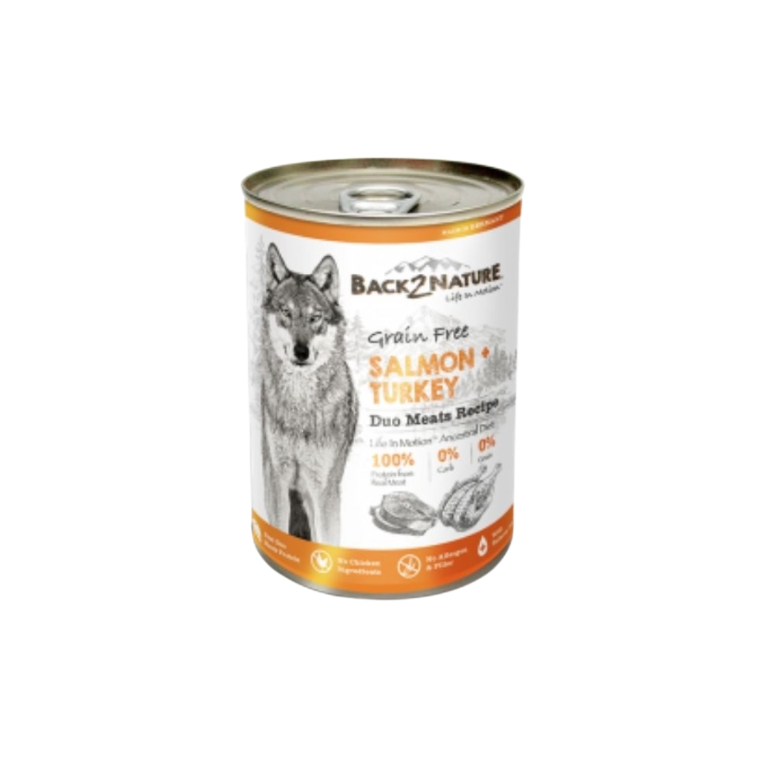 Back2nature 400g Salmon + Turkey Wet Dog Food