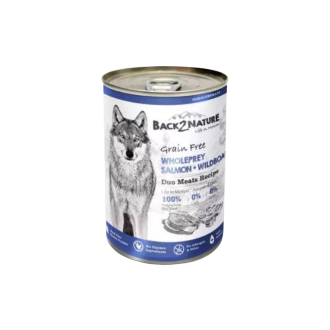 Back2nature 400g Salmon + Wildboar Wet Dog Food