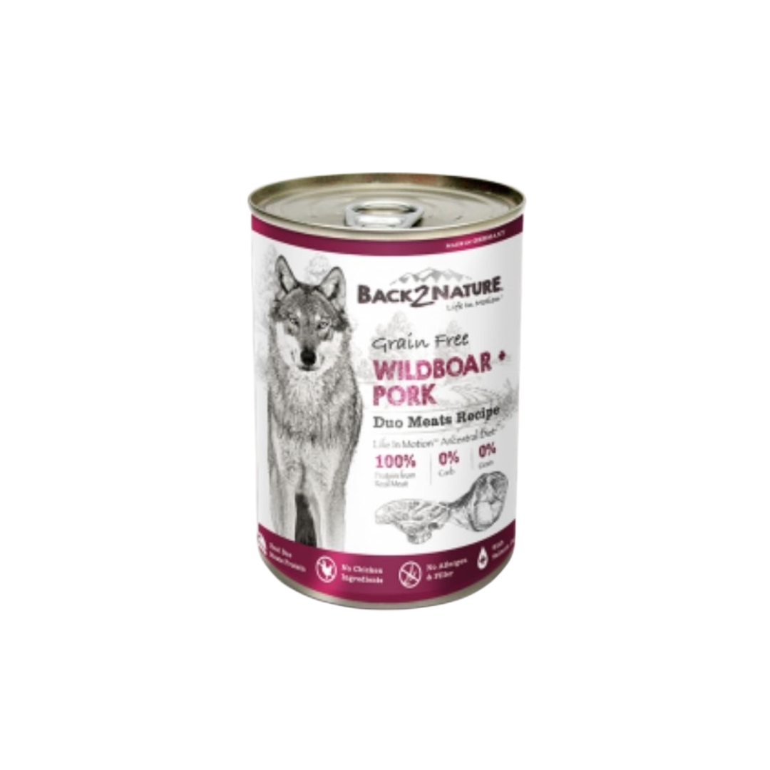 Back2nature 400g Wildboar + Pork Wet Dog Food