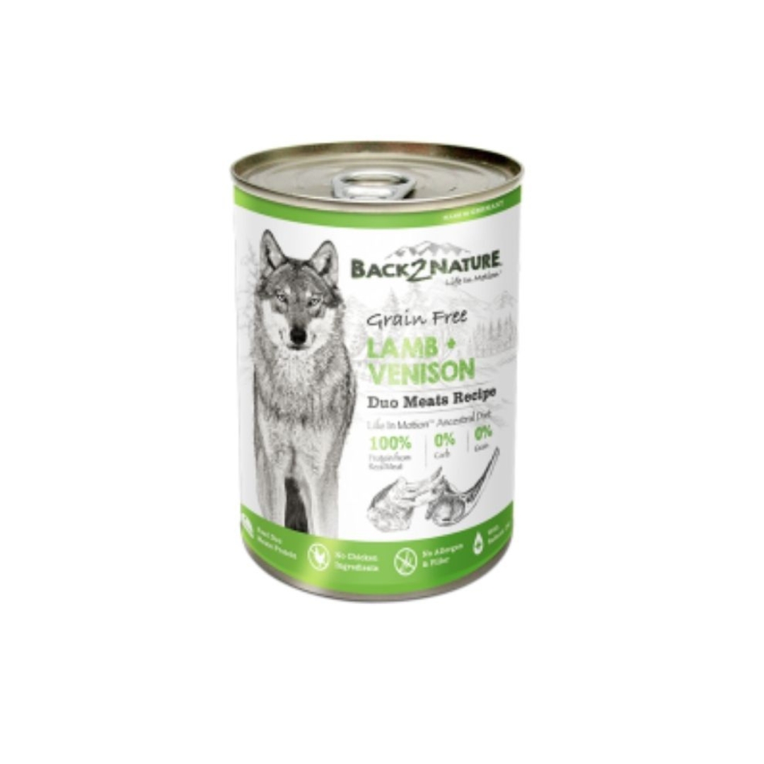 Back2nature 400g Lamb + Venision Wet Dog Food