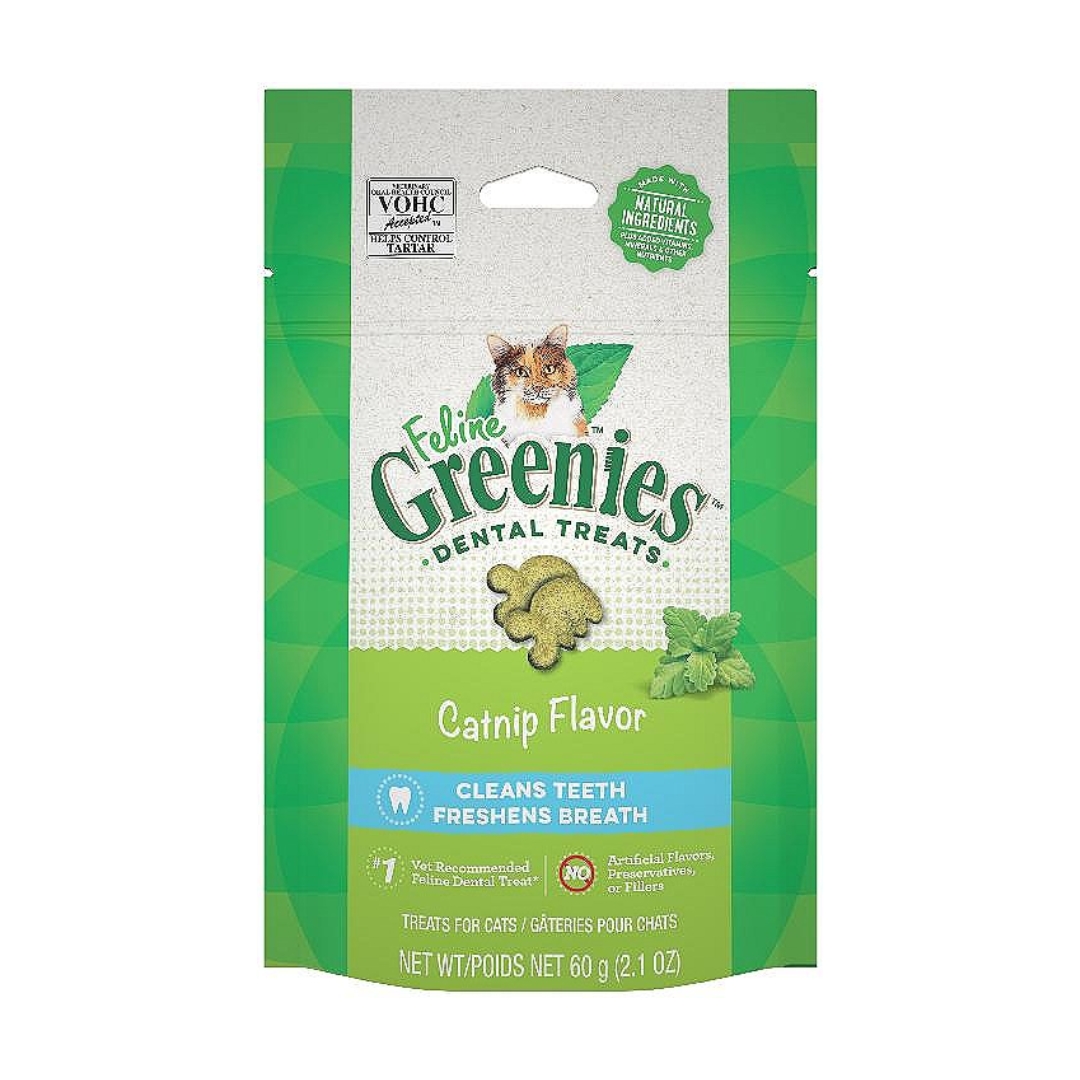 Greenies Feline Catnip 2.1oz/ 60g Cat Dental Treat