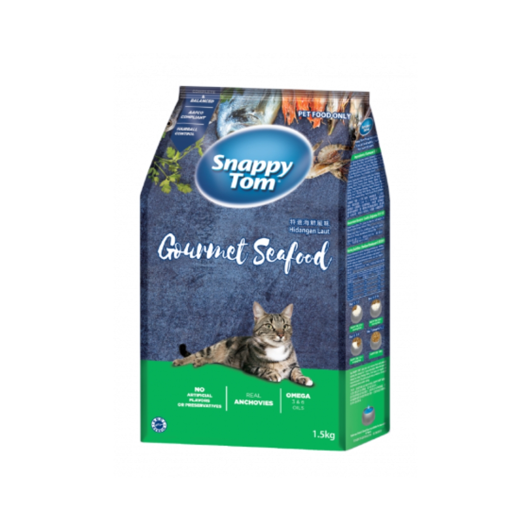 Snappy Tom 1.5kg Gourmet Seafood Dry Cat Food