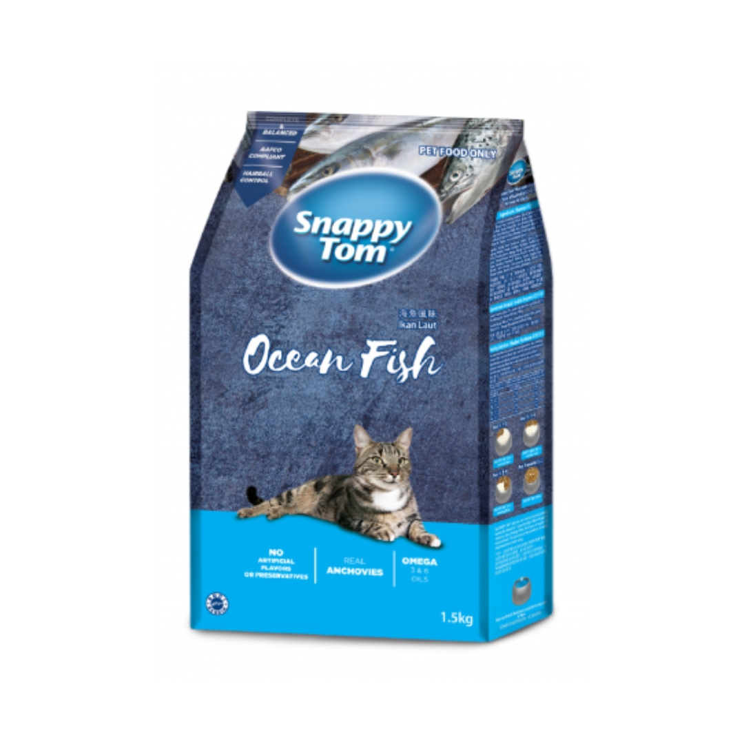 Snappy Tom 1.5kg Ocean Fish Dry Cat Food