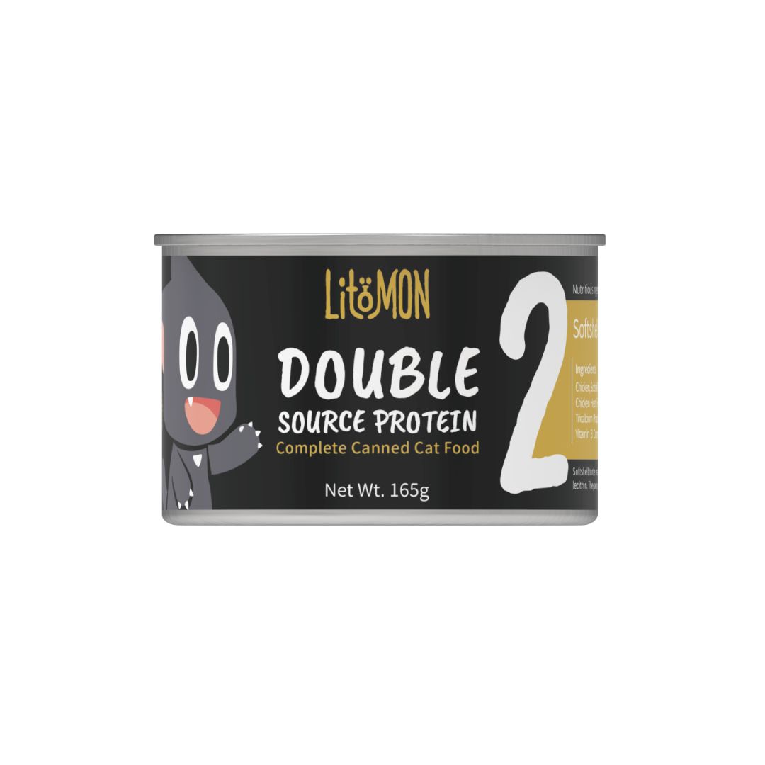 Litomon Double Source Protein Complete Canned 165g Softshell Turtle & Chicken Wet Cat Food