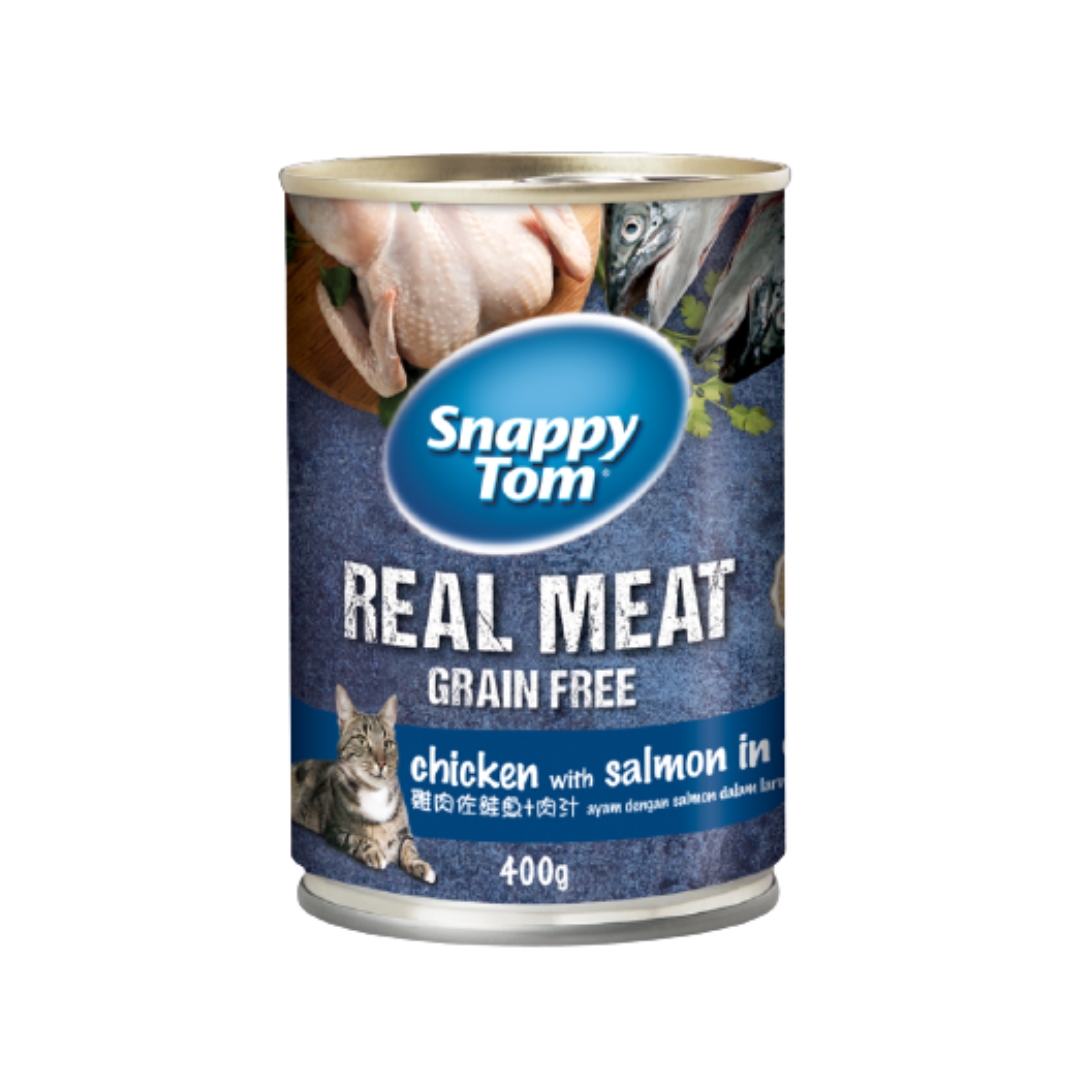 Snappy Tom 400g Chicken With Salmon In Gravy Wet Cat Food