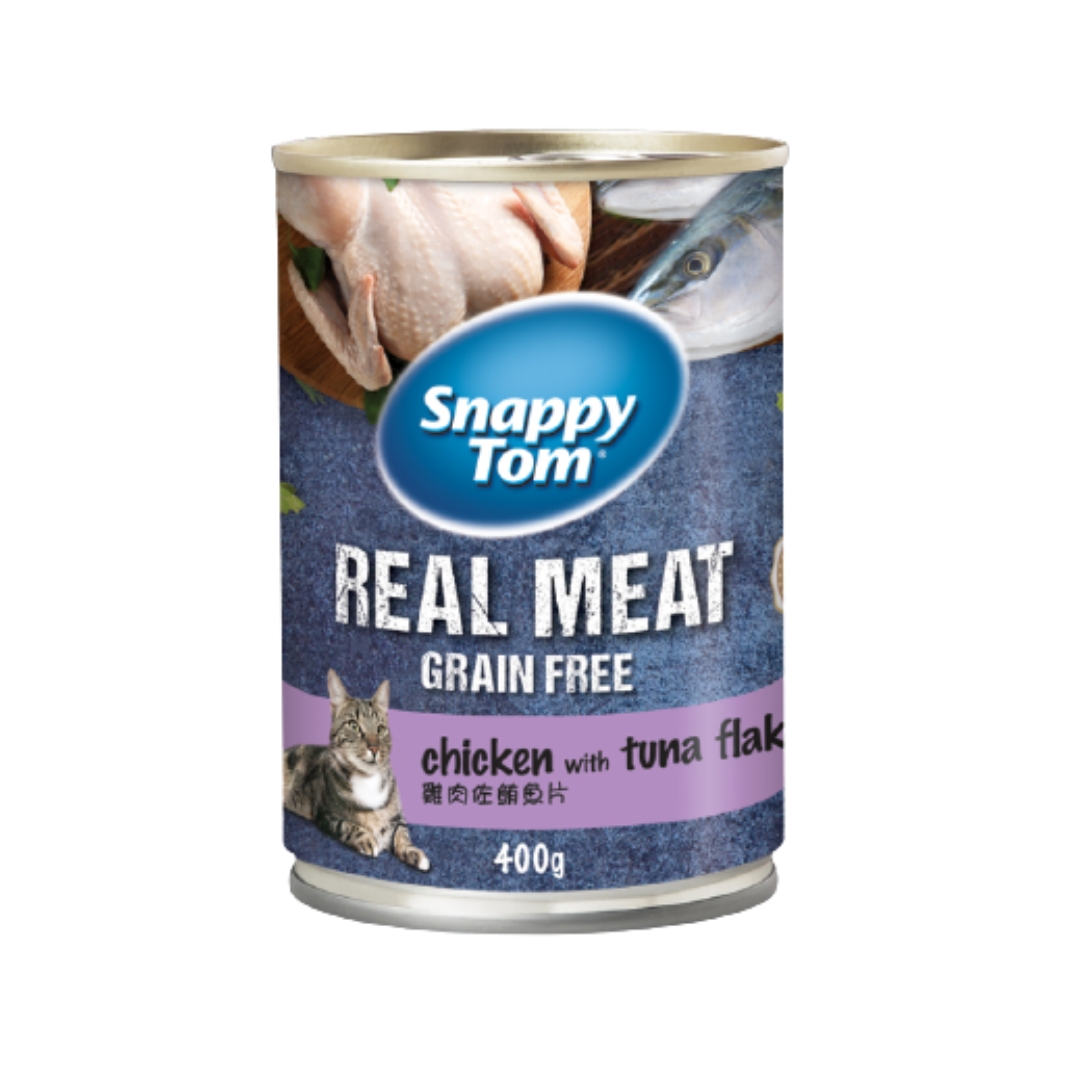 Snappy Tom 400g Chicken With Tuna Flakes Wet Cat Food