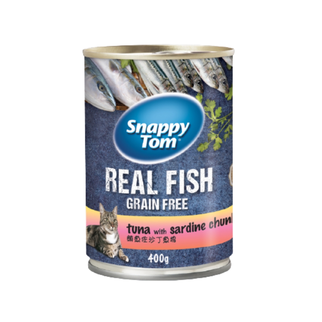 Snappy Tom 400g Tuna With Sardine Wet Cat Food