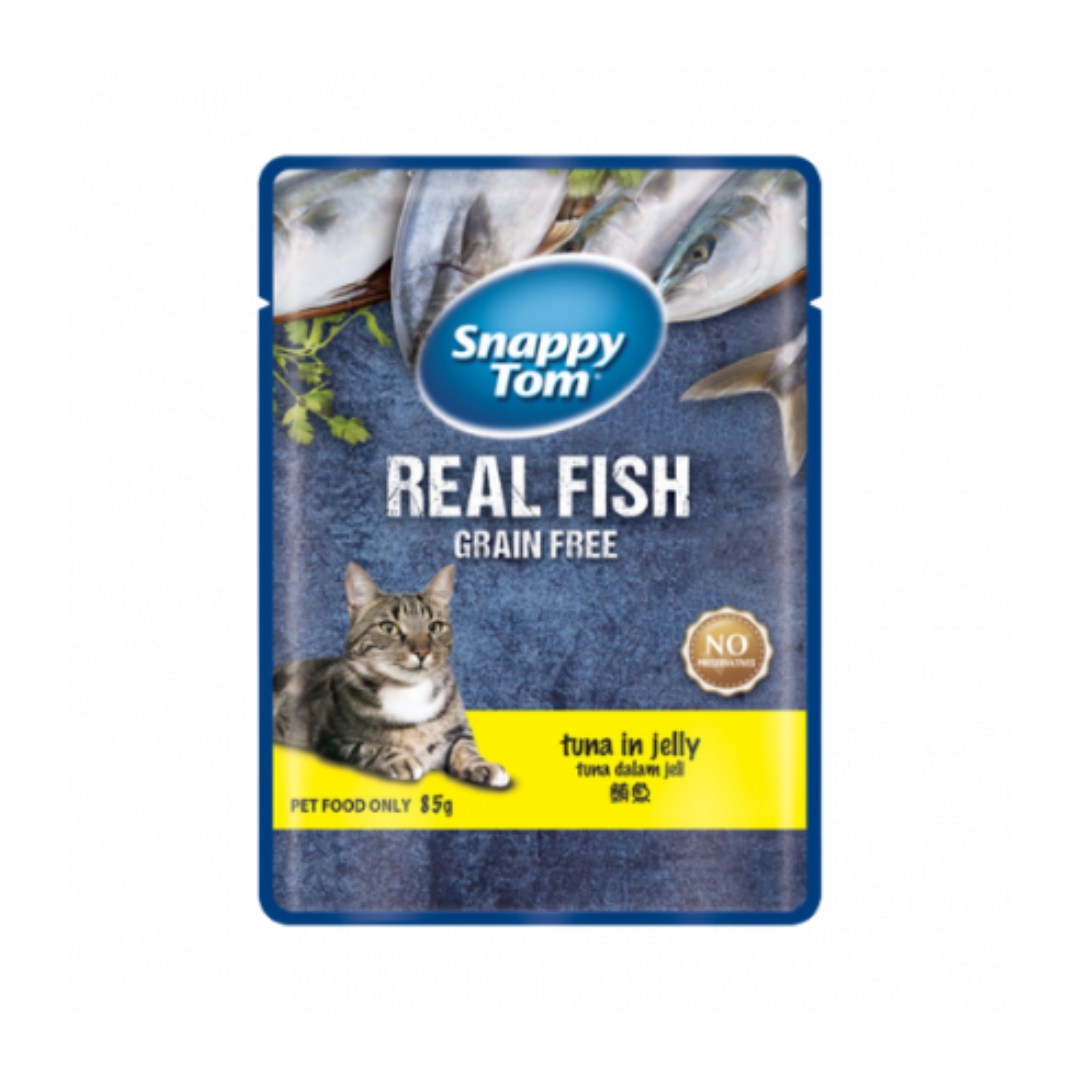 Snappy Tom 85g With Tuna In Jelly Wet Cat Pouch