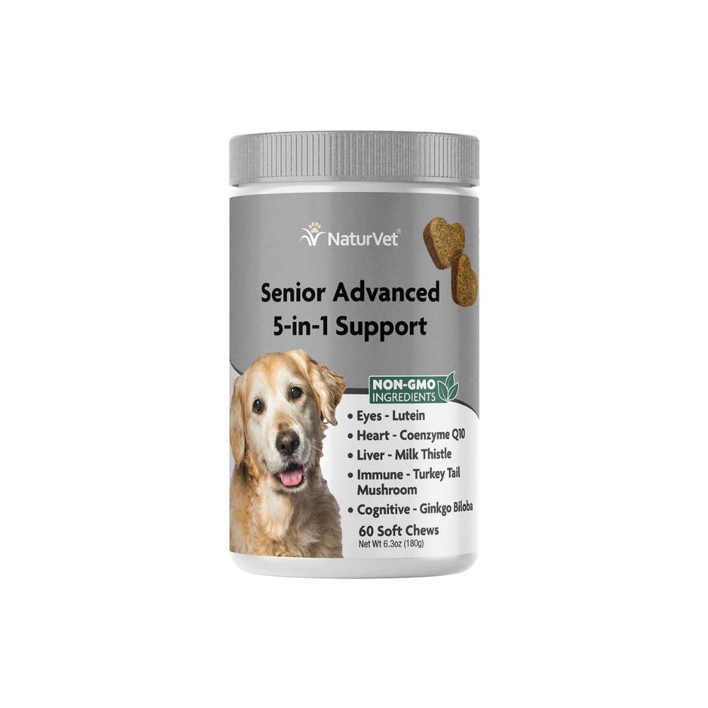 Naturvet Senior Advanced 5-in-1 Care Dog Soft Chews 180g (60 Tabs)