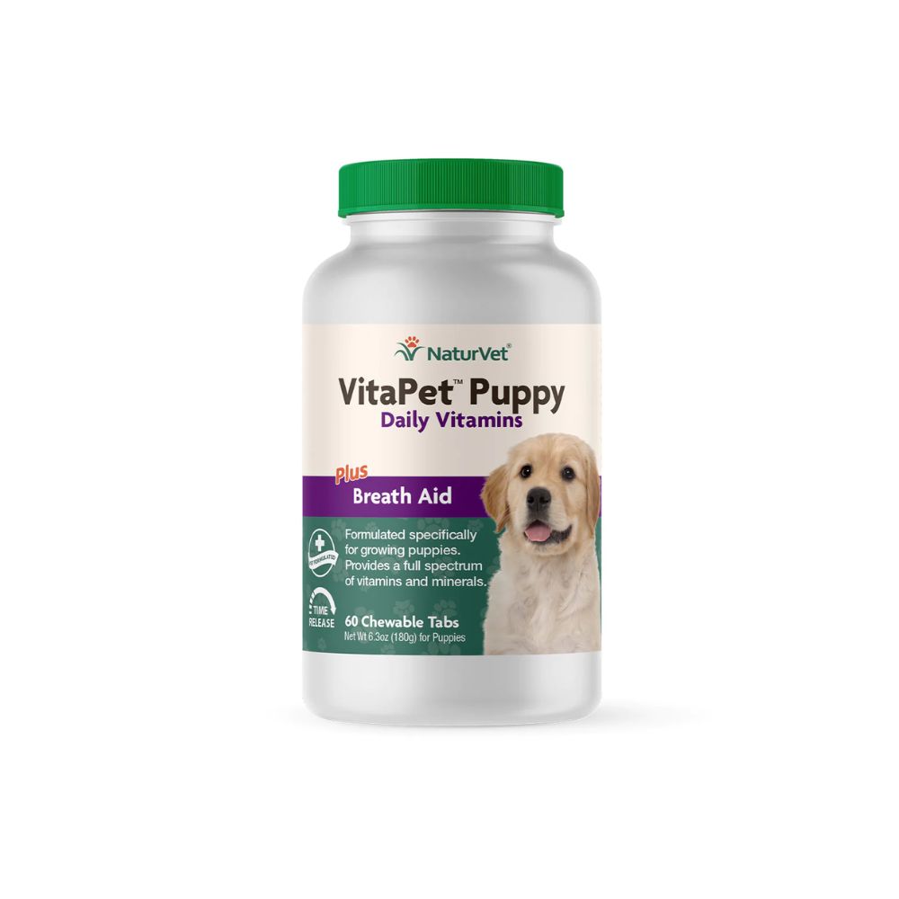 Naturvet Vita Pet Plus Puppy Daily Vitamins Breath Aid 180g (60 Tabs)