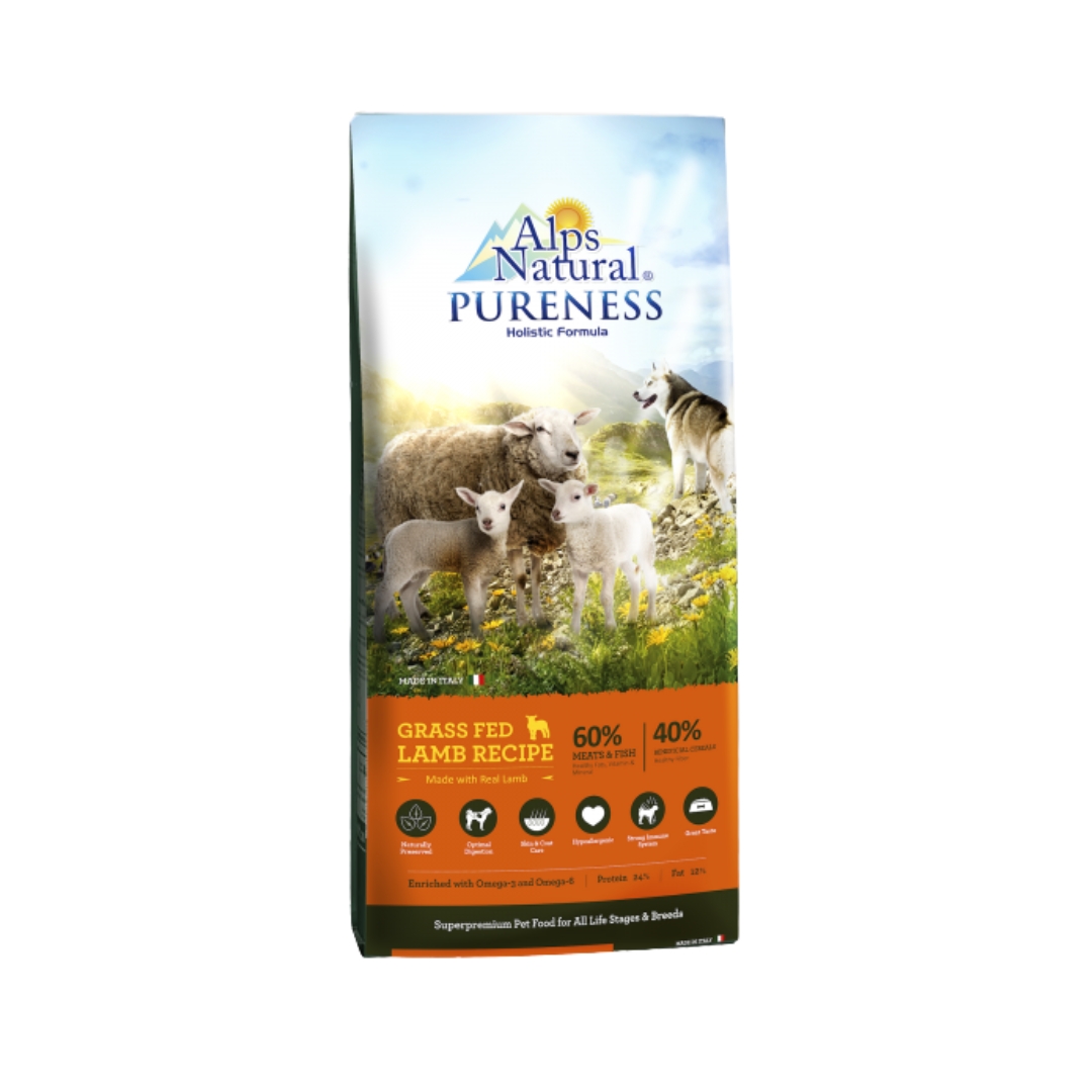 Alps 13kg Natural Pureness Grass Fed Lamb Recipe Dry Dog Food