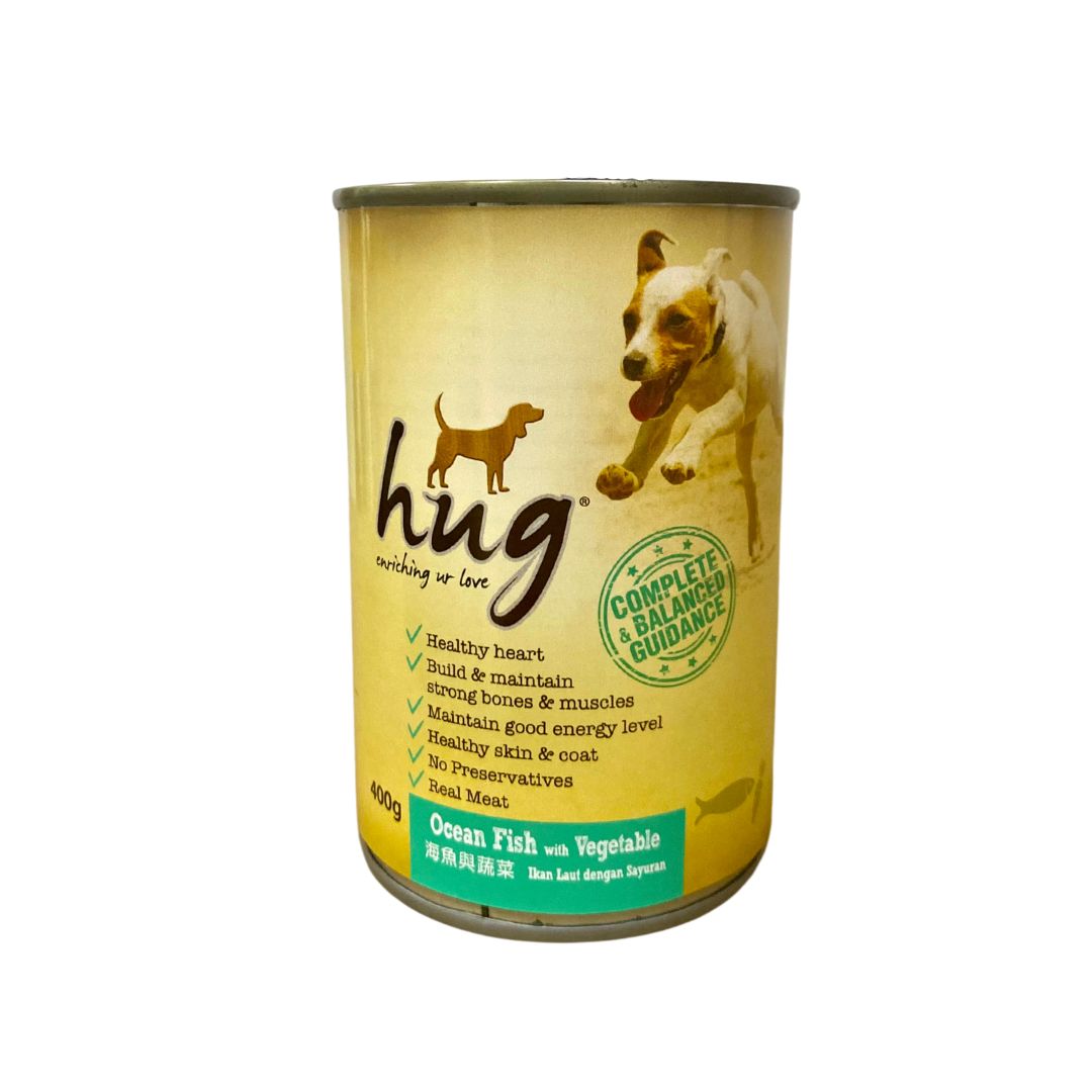 Hug 400g Ocean Fish With Vegetable Wet Dog Food