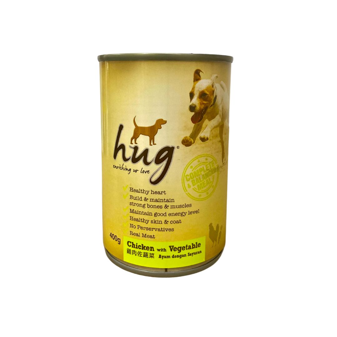 Hug 400g Chicken With Vegetable Wet Dog Food