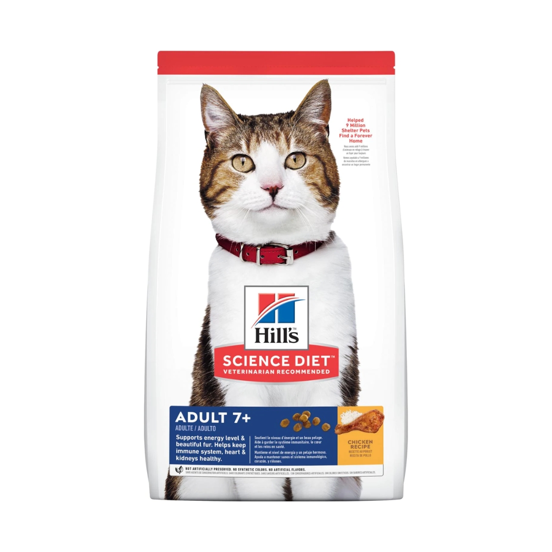 Hills Adult 7+ Cat Chicken 10kg Dry Cat Food