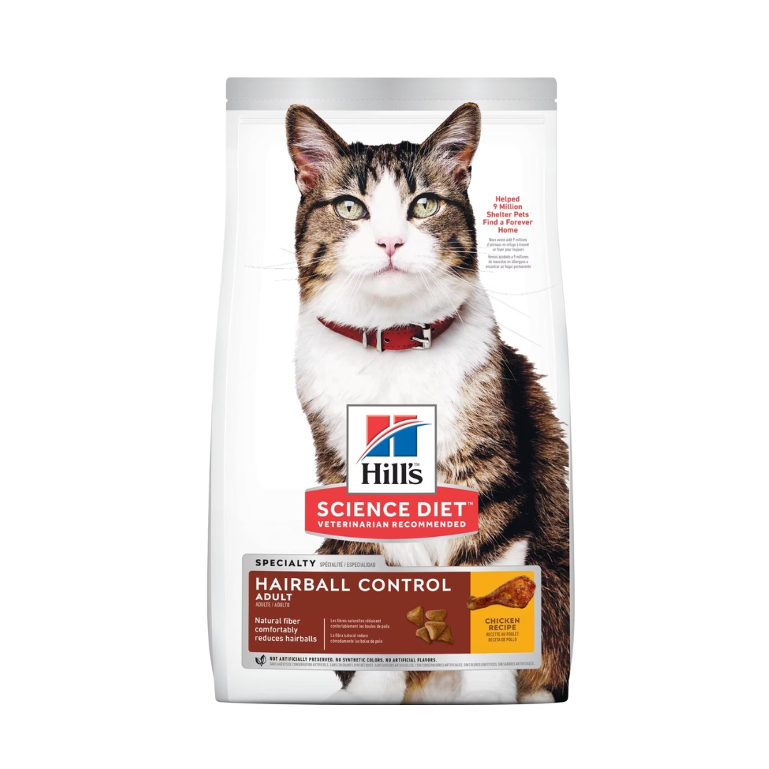 Hills Adult Cat Hairball Control Chicken 1.6kg Dry Cat Food