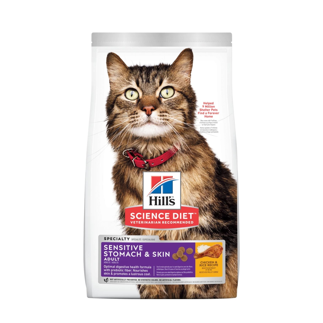 Hills Adult Cat Sensitive Skin & Stomach 3.2kg Dry Cat Food