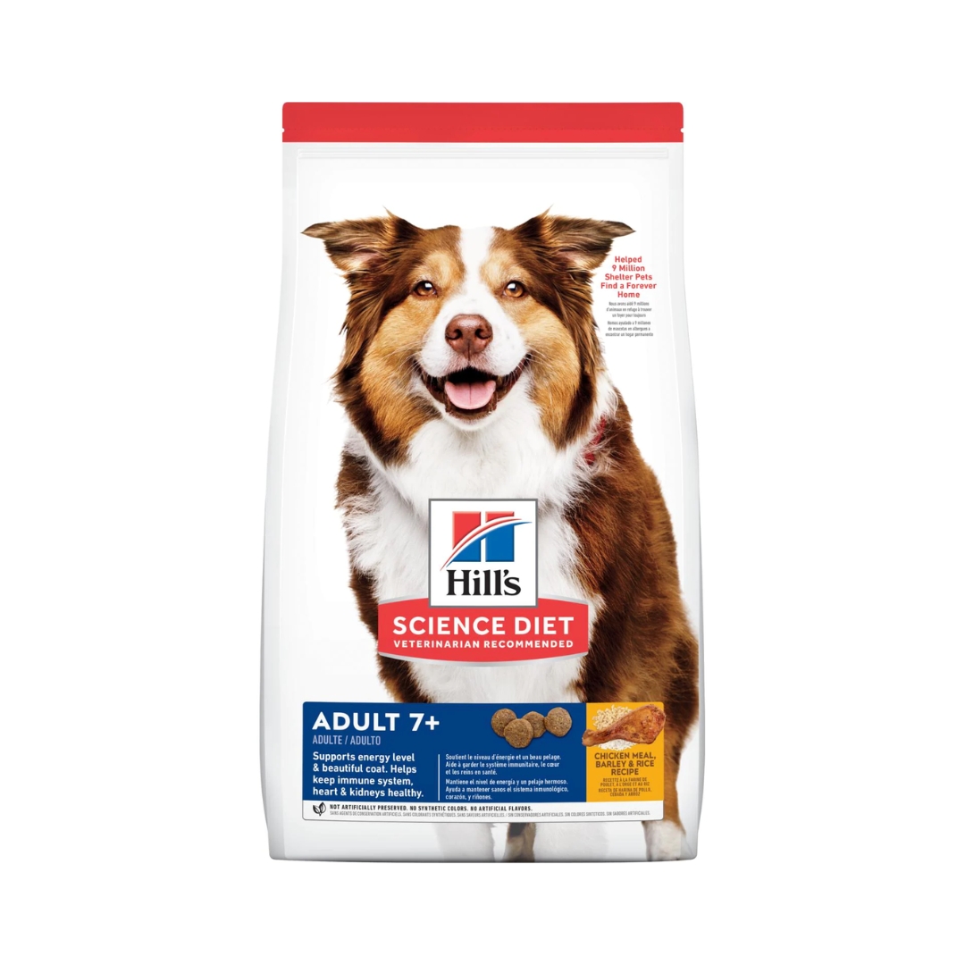 Hills Adult 7+ Chicken Meal Barley & Brown Rice 6.8kg Dry Dog Food