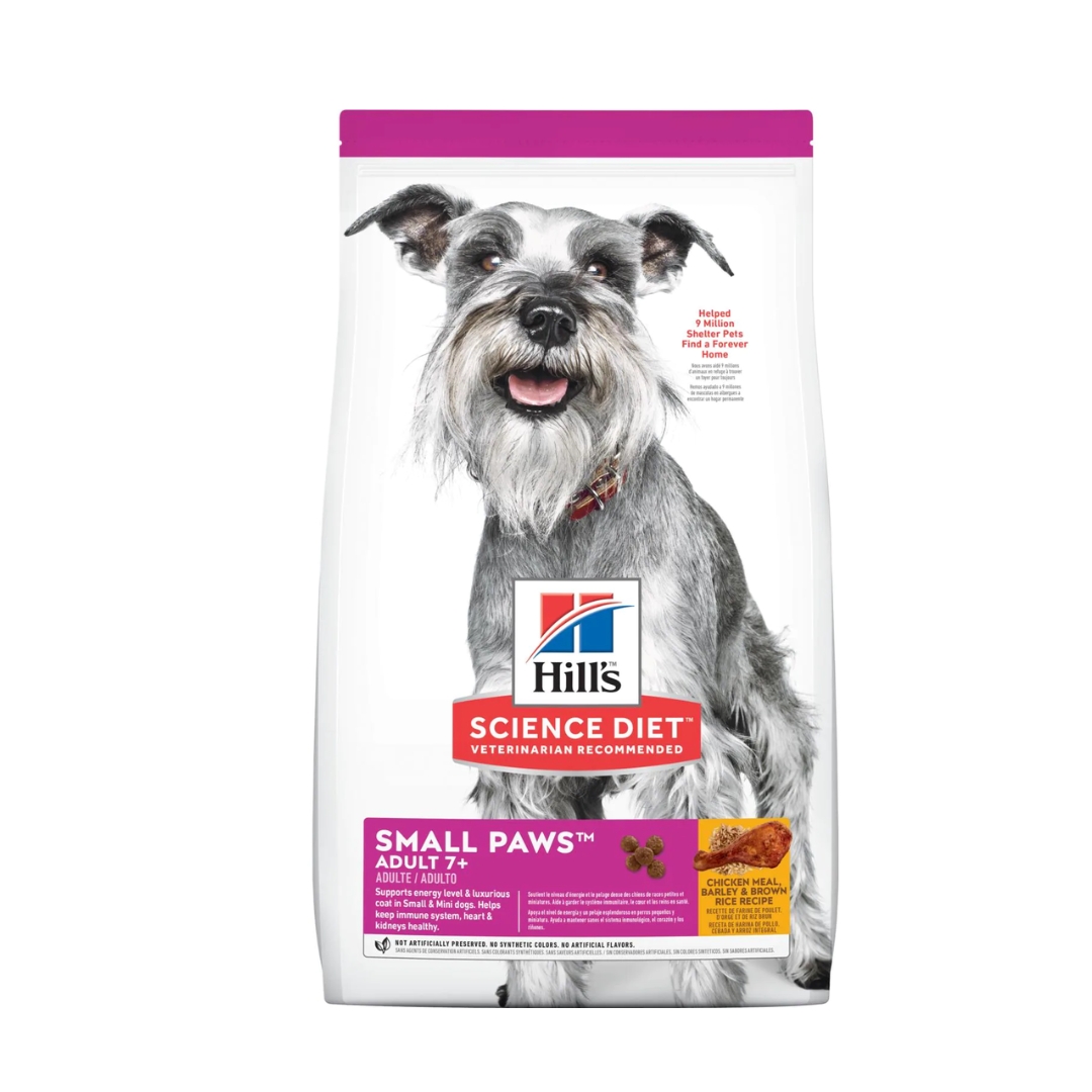 Hills Adult 7+ Small Paws Chicken 1.5kg Dry Dog Food