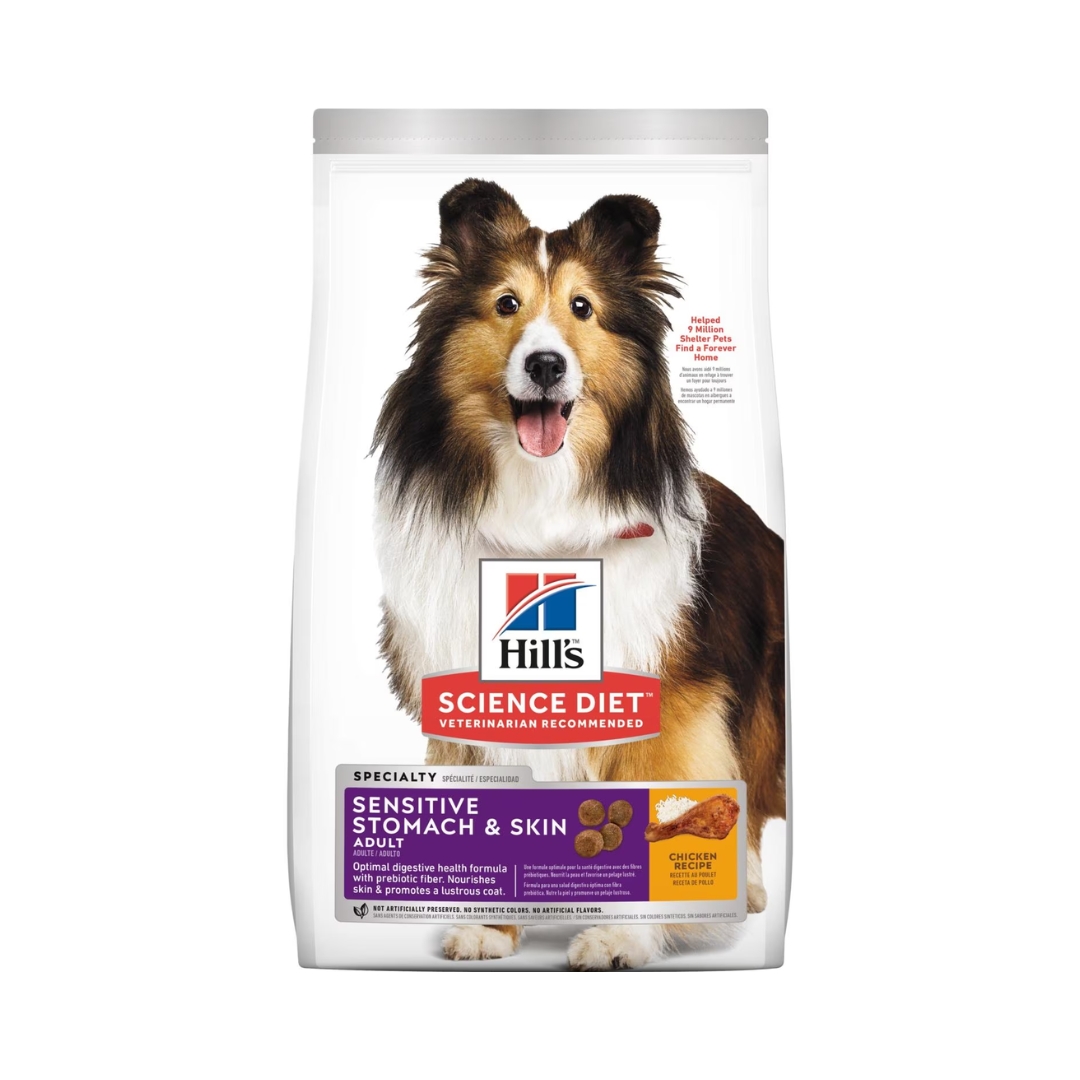 Hills Adult Sensitive Stomach & Skin 1.81kg Dry Dog Food New