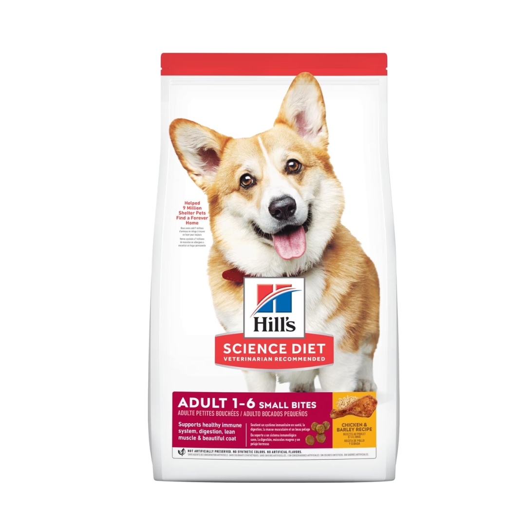 Hills Adult Small Bites Chicken & Barley 2kg Dry Dog Food New