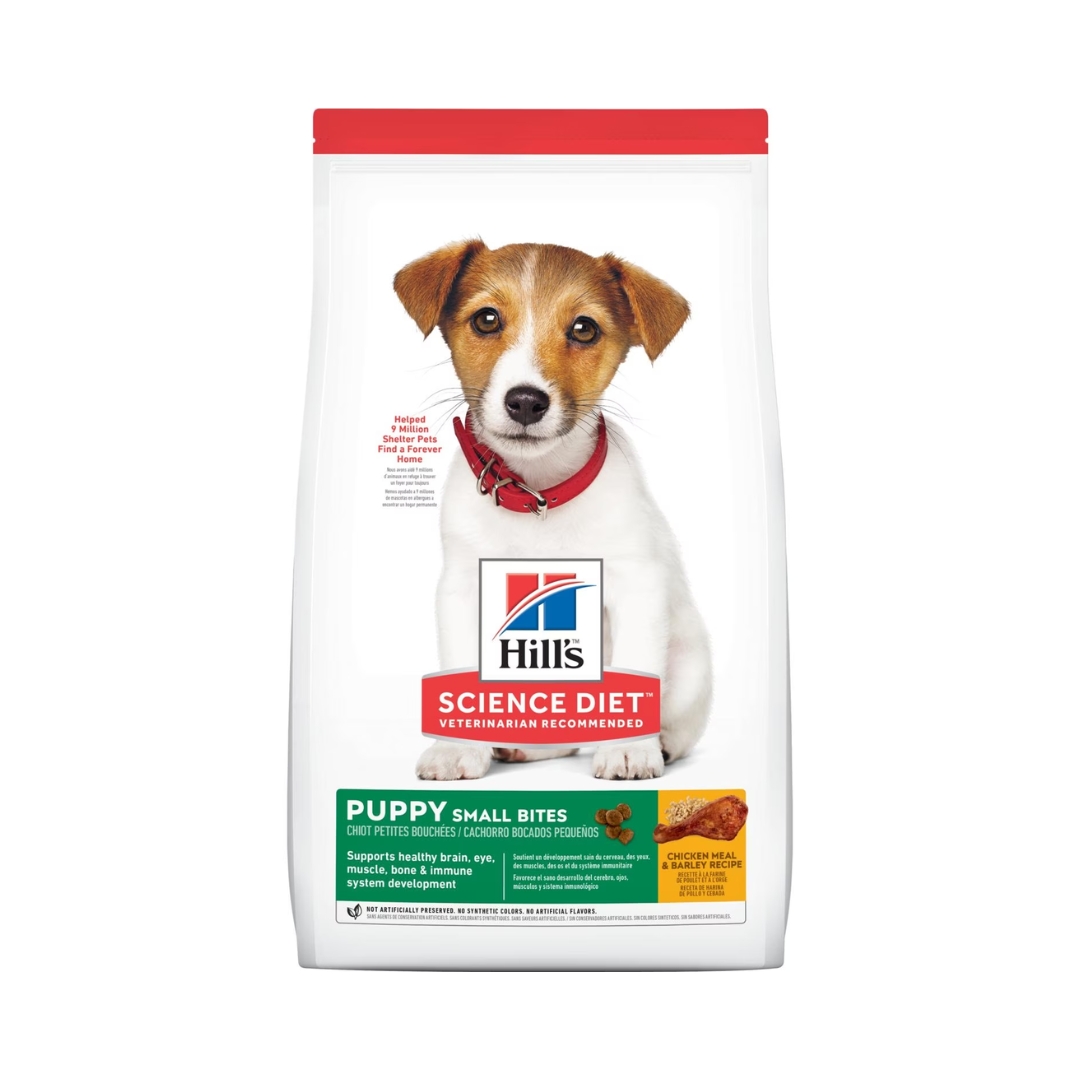 Hills Puppy Small Bites Chicken & Barley 2kg Dry Dog Food New