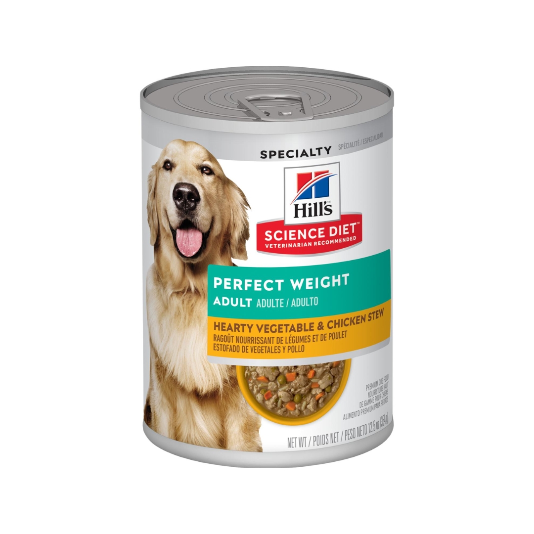 Hills Adult Perfect Weight Hearty Vegetable & Chicken Stew 354g Wet Dog Food