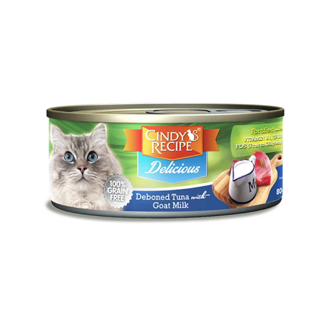 Cindy's Recipe Delicious Tuna With Goat Milk 80g Wet Canned Cat Food