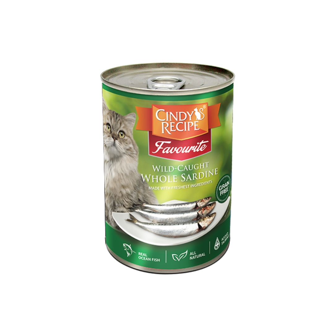 Cindy's Recipe Favourite Whole Sardine 400g Wet Canned Cat Food