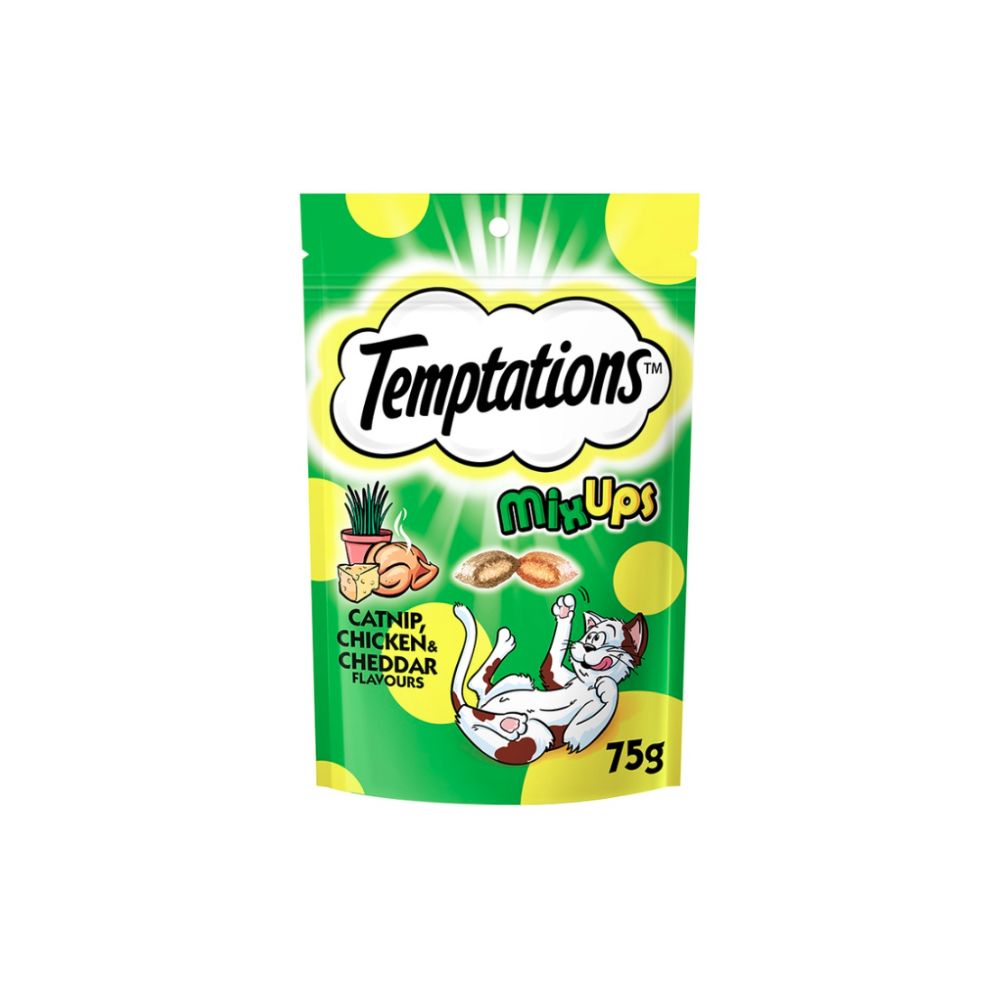 Temptations Mixups Catnip Chicken & Cheddar 75g Cat Treats