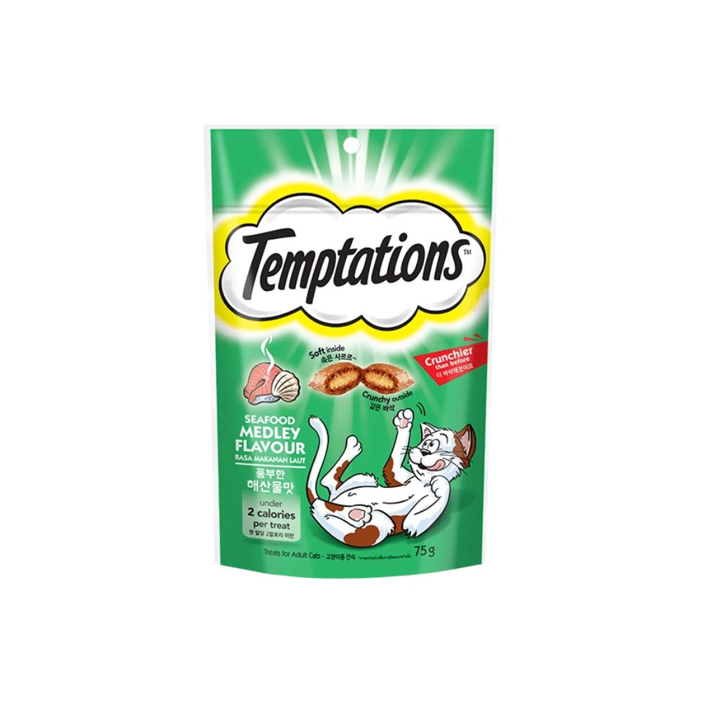 Temptations Seafood Medley 75g Cat Treats