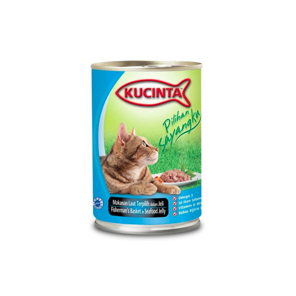 Kucinta 400g Fisherman's Basket In Seafood Jelly Wet Cat Food