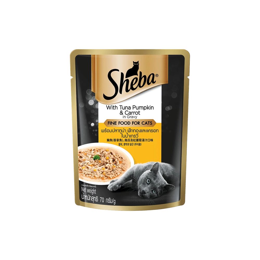 Sheba Pouch Tuna, Pumpkin & Carrot 70g Wet Cat Food