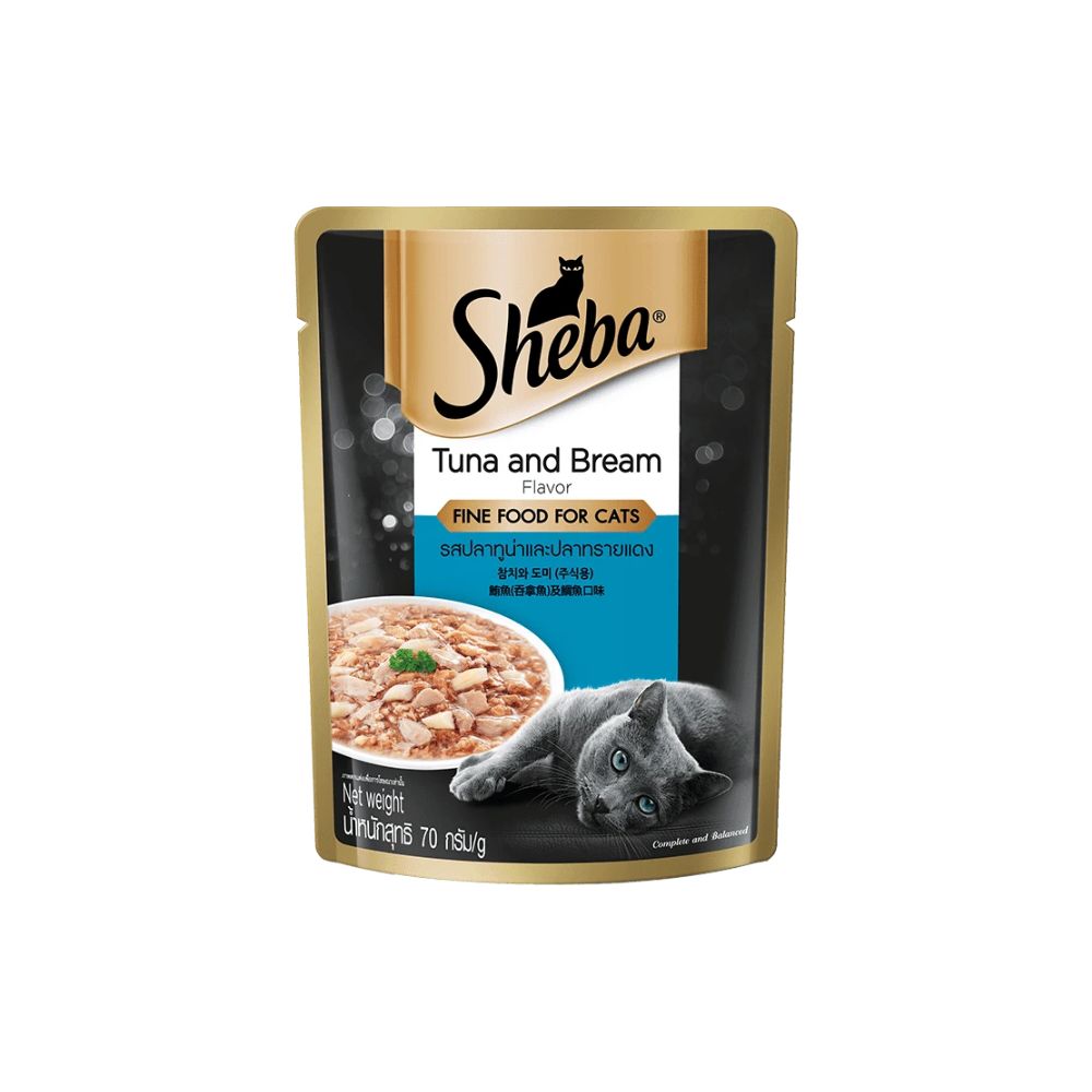 Sheba Pouch Tuna & Bream 70g Wet Cat Food