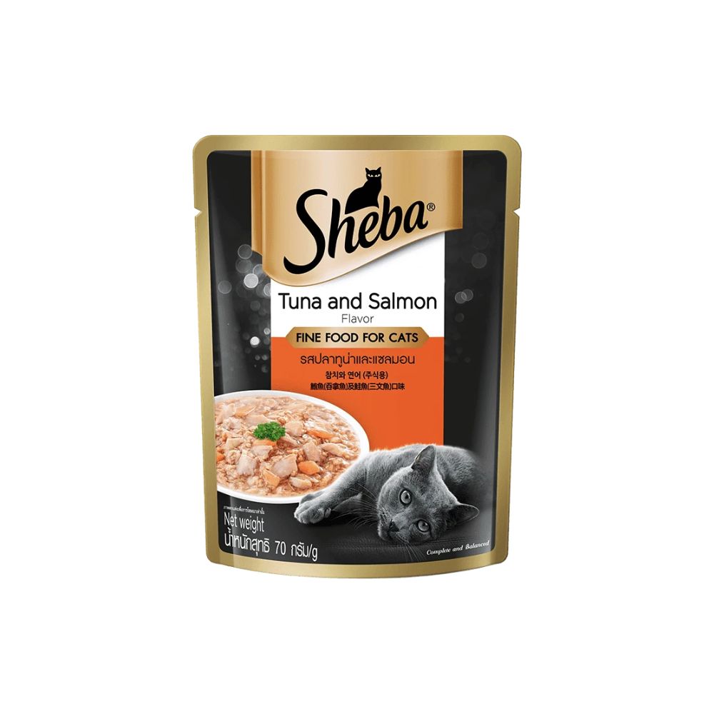 Sheba Pouch Tuna Salmon 70g Wet Cat Food