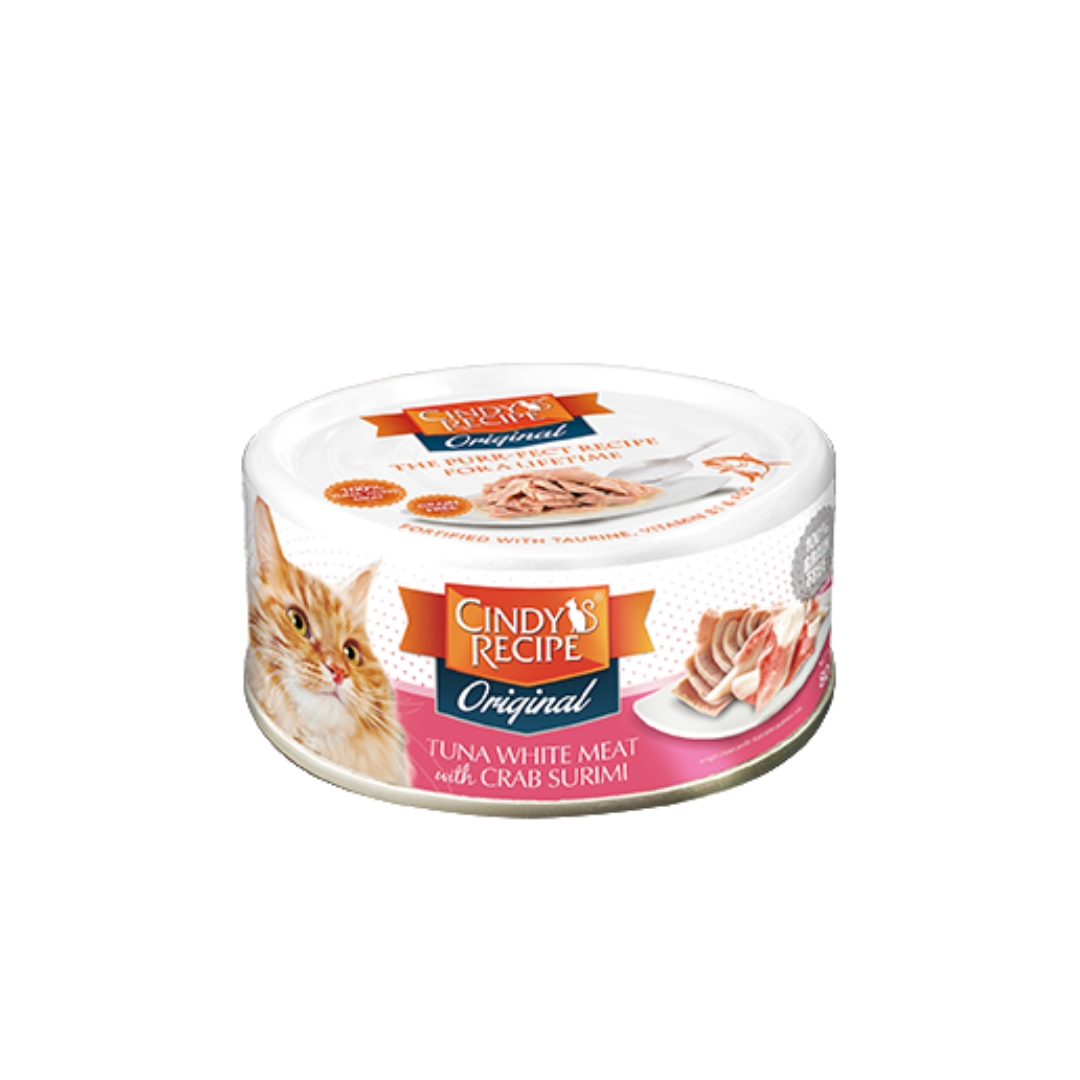 Cindy's Recipe Original Tuna With Crab Surimi 80g Wet Canned Cat Food